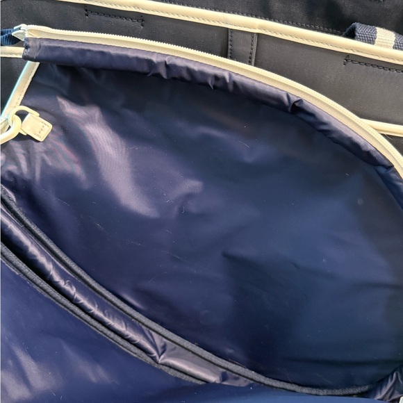 Tory Burch Convertible Perforated T-Tennis Tote in Navy Blue - Picture 9 of 9